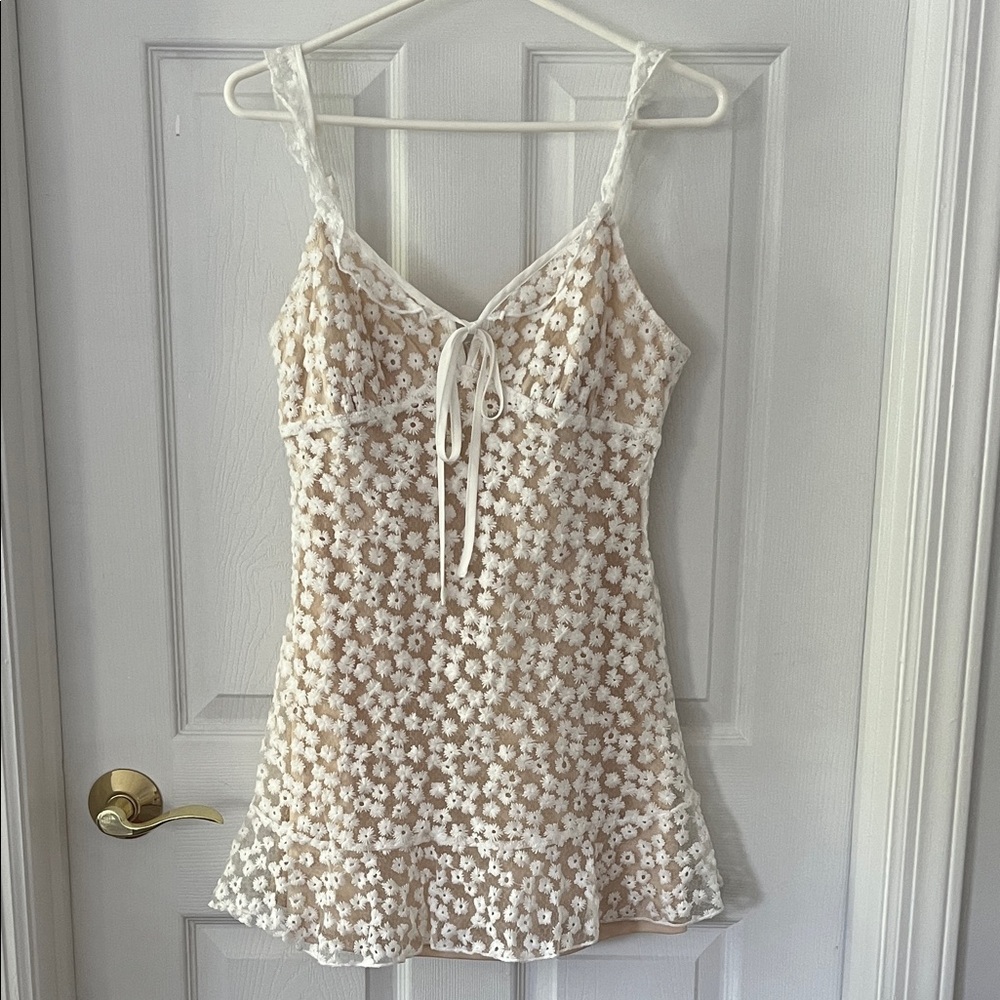 Lulu's Elegant Beige Dress